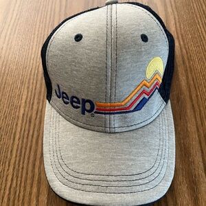 JEEP gray blue mountains outdoor gorpcore trucker hat mesh streetwear by Jedco